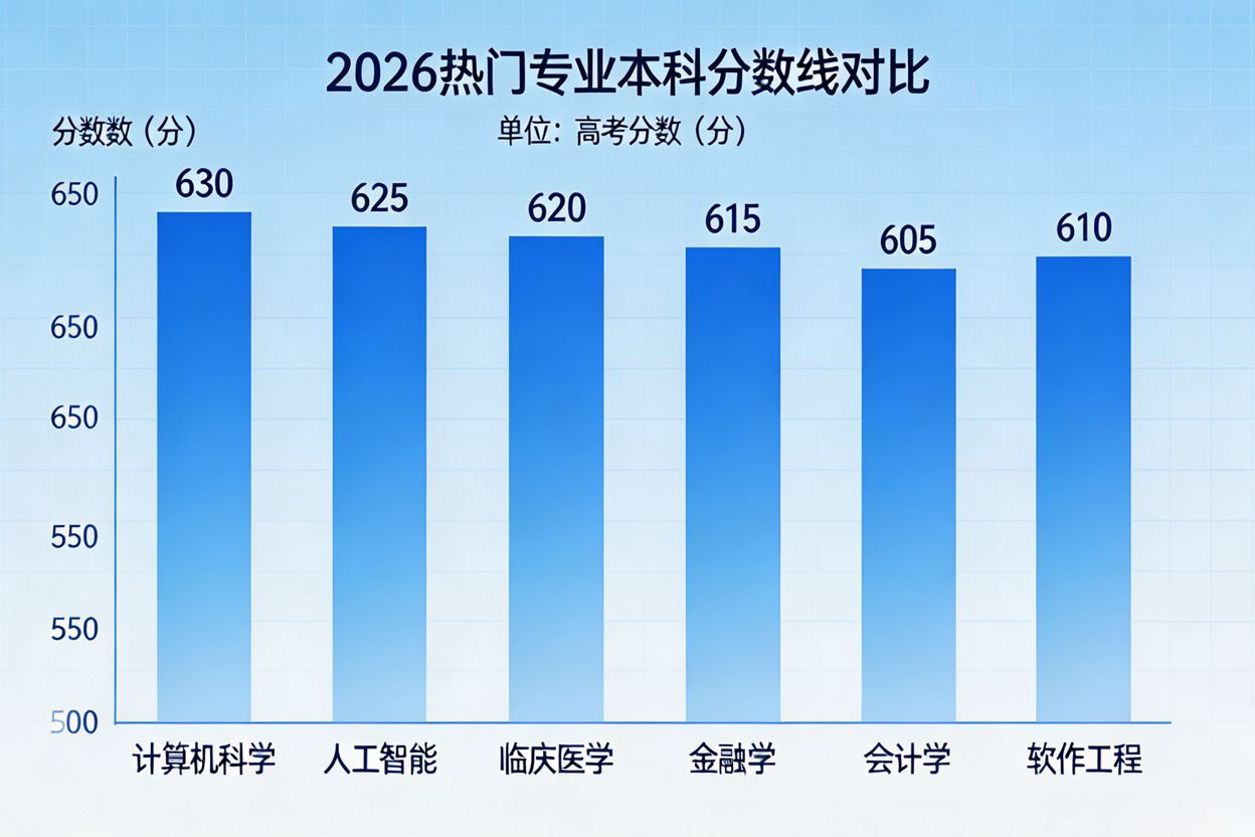 热门专业分数线对比